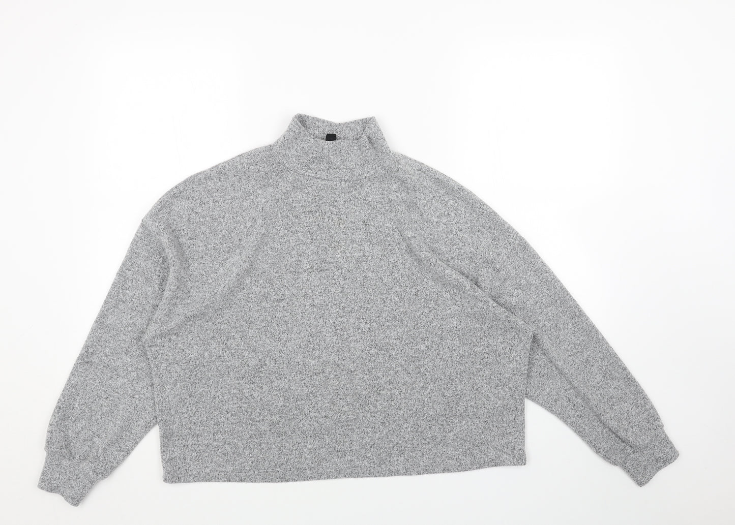 Primark Womens Grey High Neck Polyester Pullover Jumper Size S