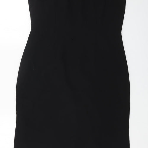 Suit Studio Womens Black Polyester A-Line Size 10 Scoop Neck Zip