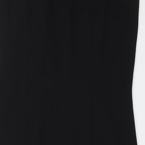 Suit Studio Womens Black Polyester A-Line Size 10 Scoop Neck Zip