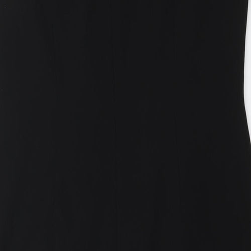 Suit Studio Womens Black Polyester A-Line Size 10 Scoop Neck Zip