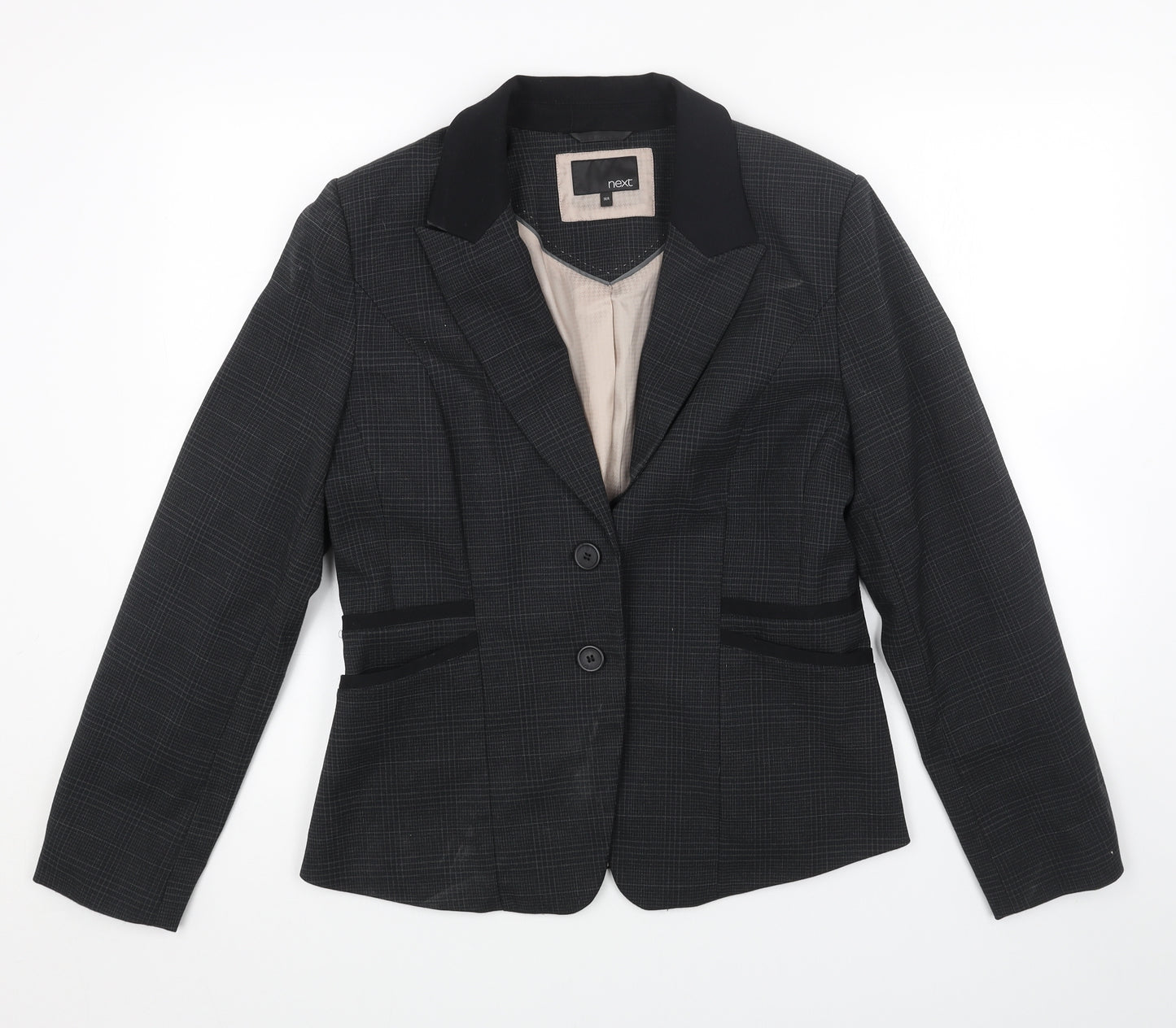 NEXT Womens Grey Polyester Jacket Blazer Size 16