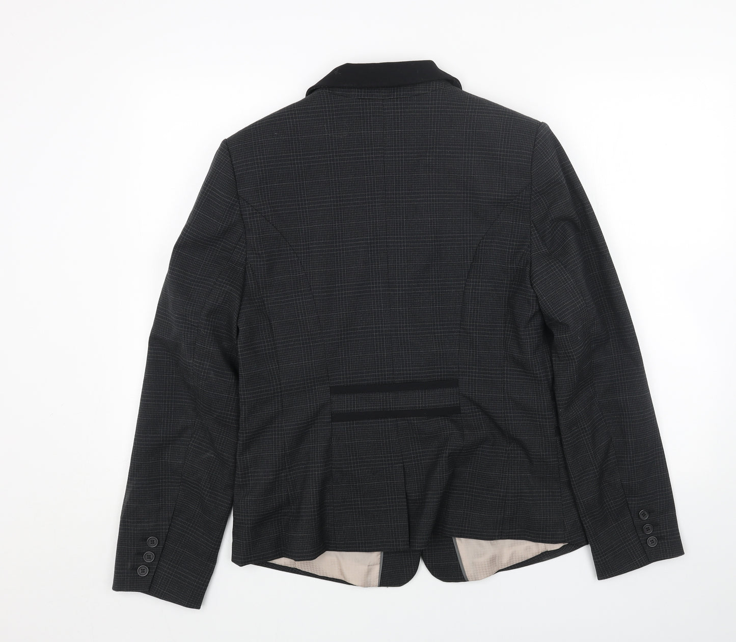 NEXT Womens Grey Polyester Jacket Blazer Size 16