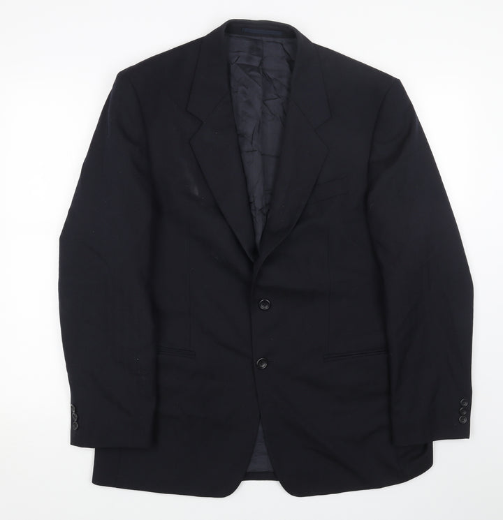 chatleys Mens Blue Viscose Jacket Blazer Size 40 Regular
