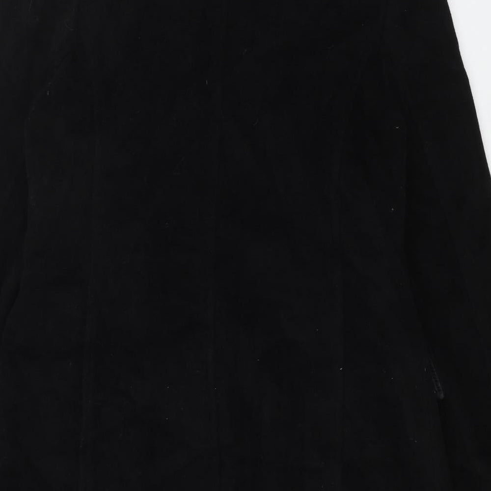 Preworn Womens Black Military Jacket Coat Size 14 Button