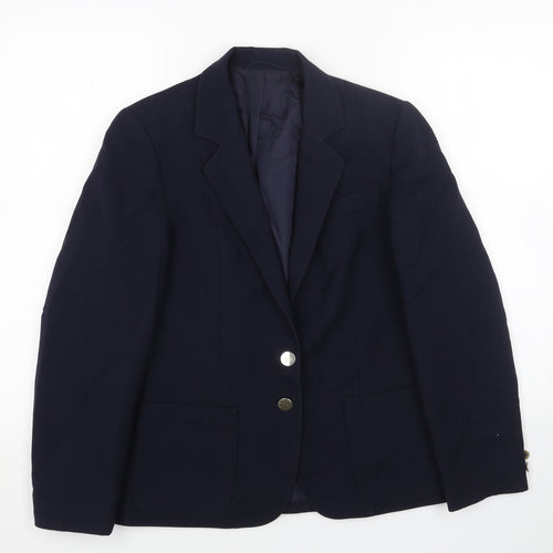 Preworn Mens Blue Wool Jacket Blazer Size 38 Regular