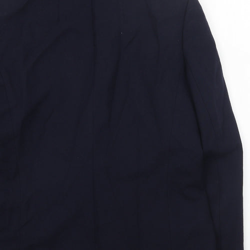 Preworn Mens Blue Wool Jacket Blazer Size 38 Regular