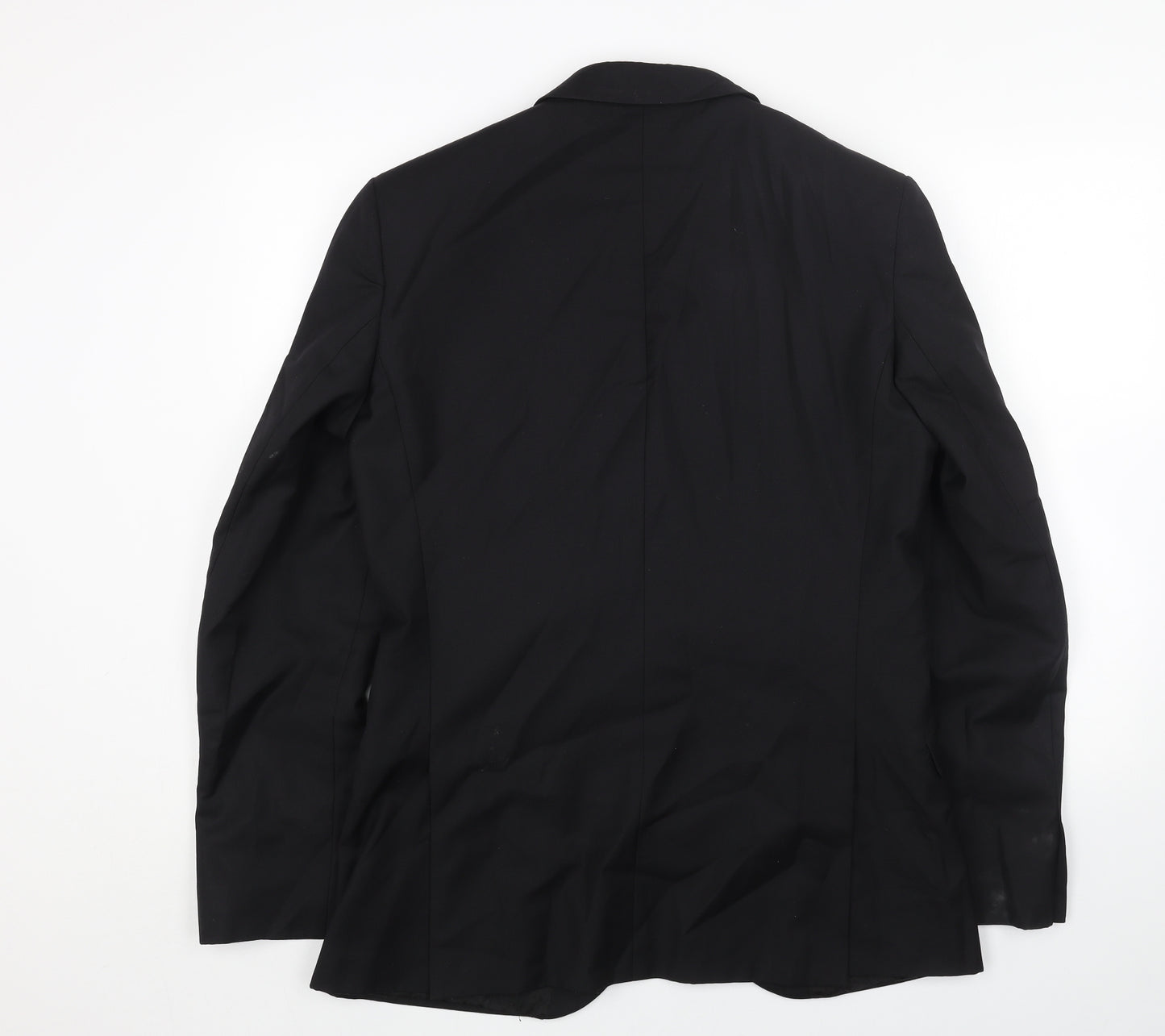 Paul Costelloe Mens Black Patent Leather Jacket Blazer Size 40 Regular