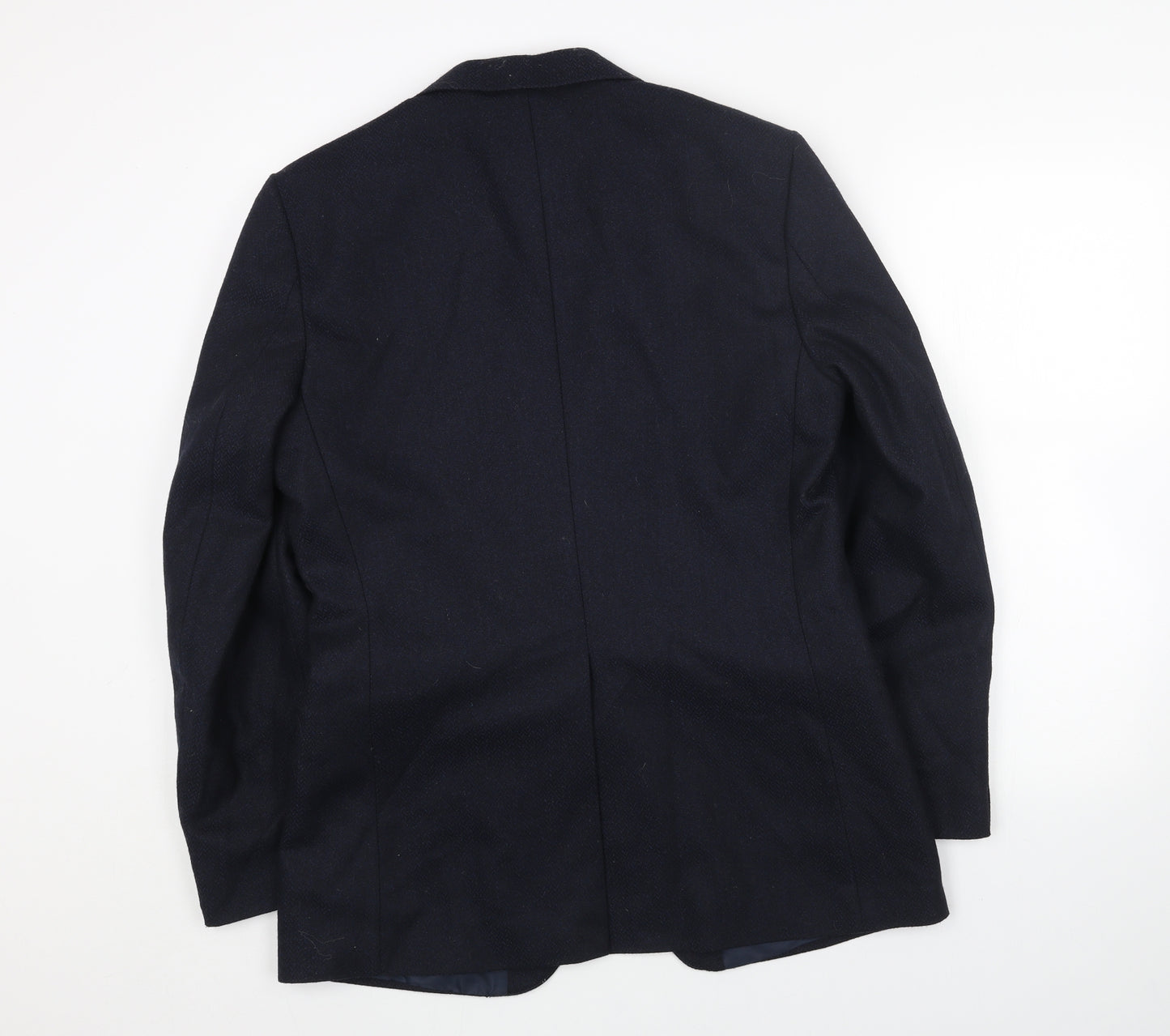 Preworn Mens Blue Wool Jacket Blazer Size 40 Regular
