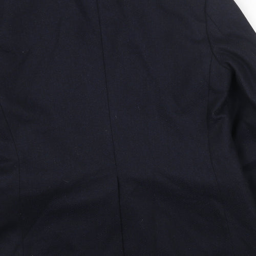Preworn Mens Blue Wool Jacket Blazer Size 40 Regular