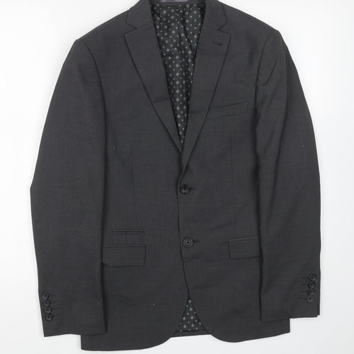 NEXT Mens Grey Polyester Jacket Blazer Size 36 Regular