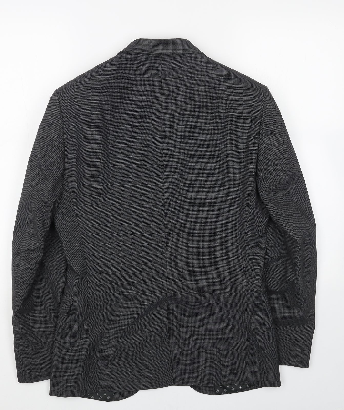 NEXT Mens Grey Polyester Jacket Blazer Size 36 Regular
