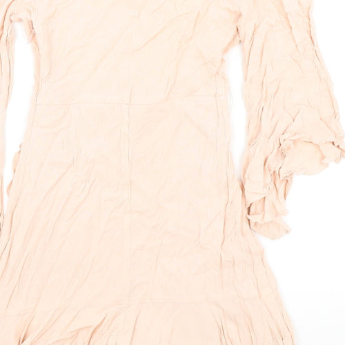 Pull&Bear Womens Pink Polyester Playsuit One-Piece Size S Zip
