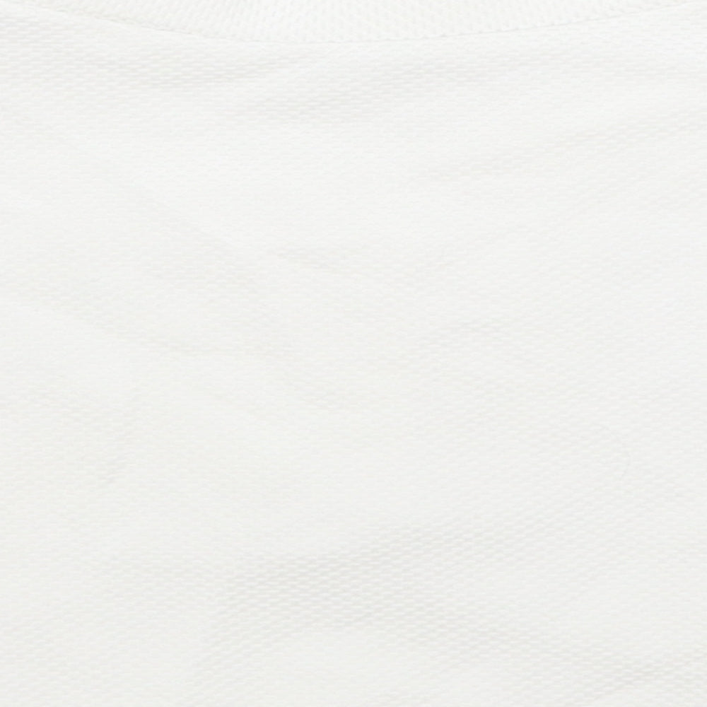 River Island Girls White Polyester Mini Skirt Size 9-10 Years Regular Pull On