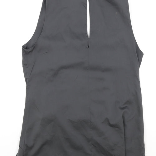 Saint Tropez Clothing Womens Grey Polyester Basic Tank Size M Square Neck