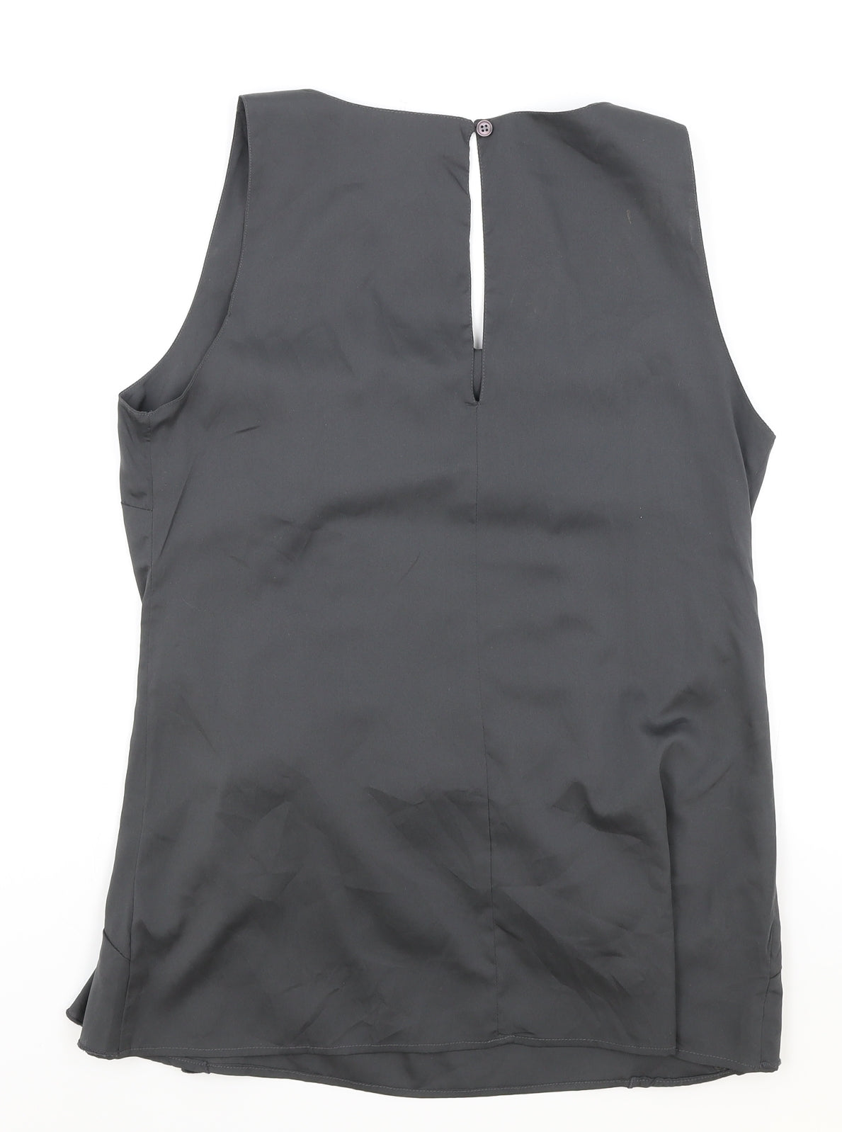 Saint Tropez Clothing Womens Grey Polyester Basic Tank Size M Square Neck