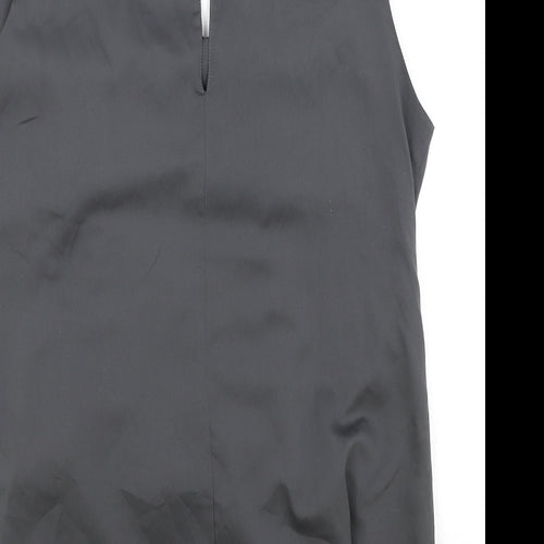 Saint Tropez Clothing Womens Grey Polyester Basic Tank Size M Square Neck