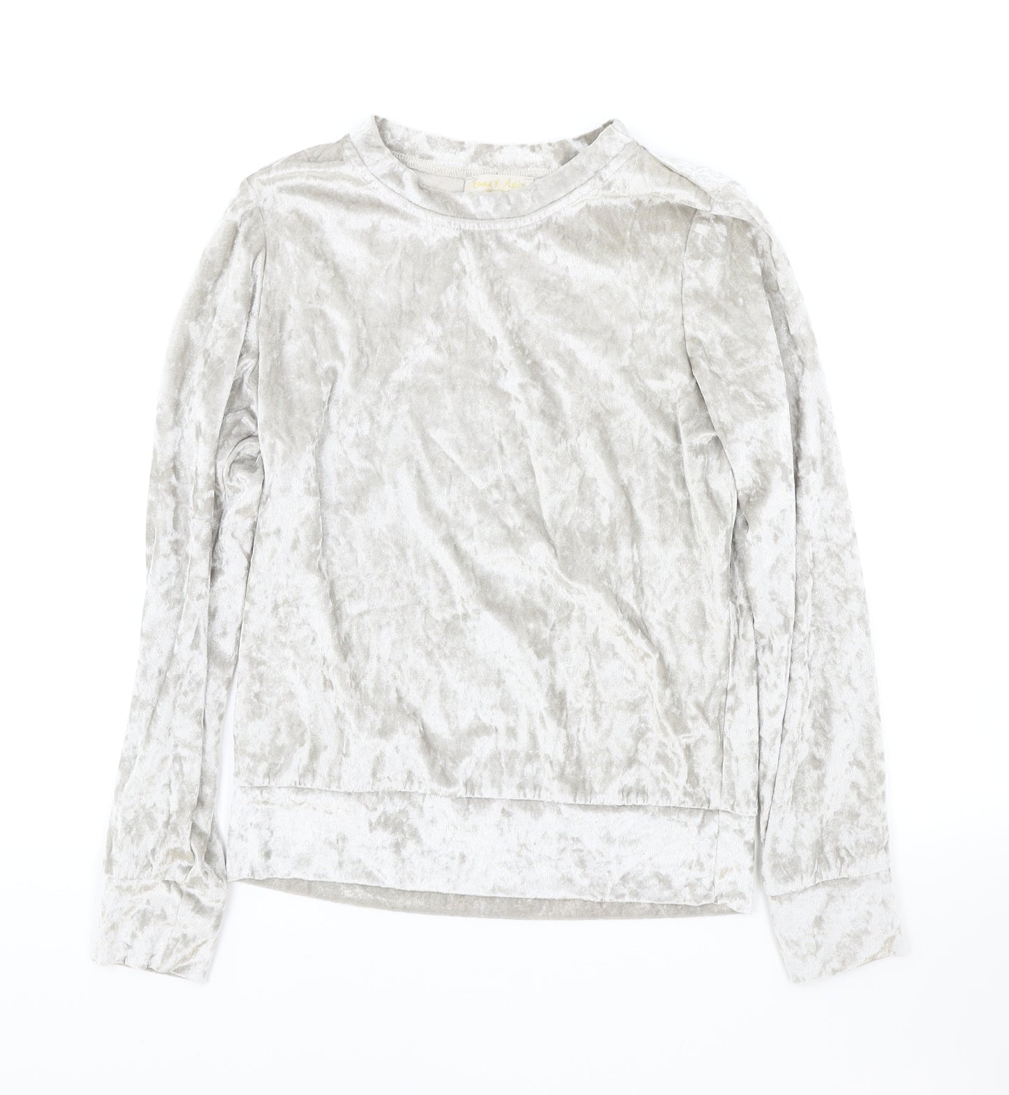 Emma & Ashley Womens Grey Round Neck Polyacrylate Fibre Pullover Jumper Size M