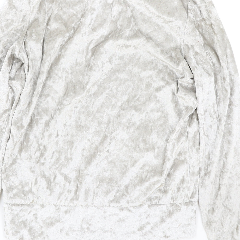 Emma & Ashley Womens Grey Round Neck Polyacrylate Fibre Pullover Jumper Size M