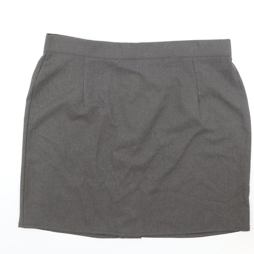 Zeco Womens Brown Polyester Straight & Pencil Skirt Size 8 Zip