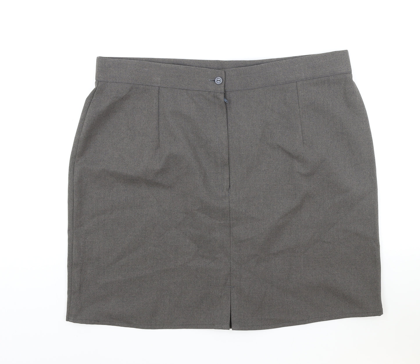 Zeco Womens Brown Polyester Straight & Pencil Skirt Size 8 Zip