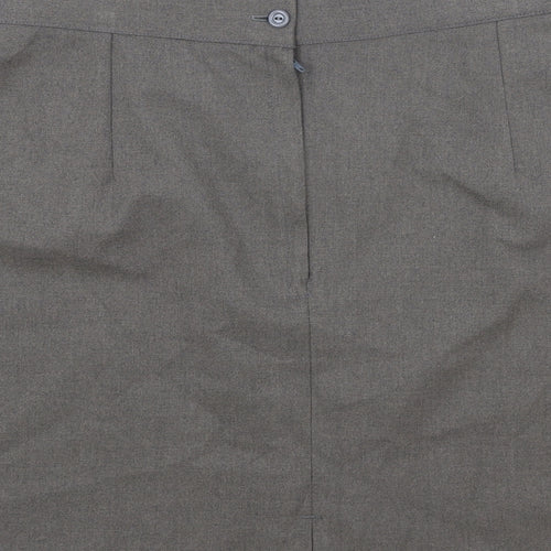 Zeco Womens Brown Polyester Straight & Pencil Skirt Size 8 Zip