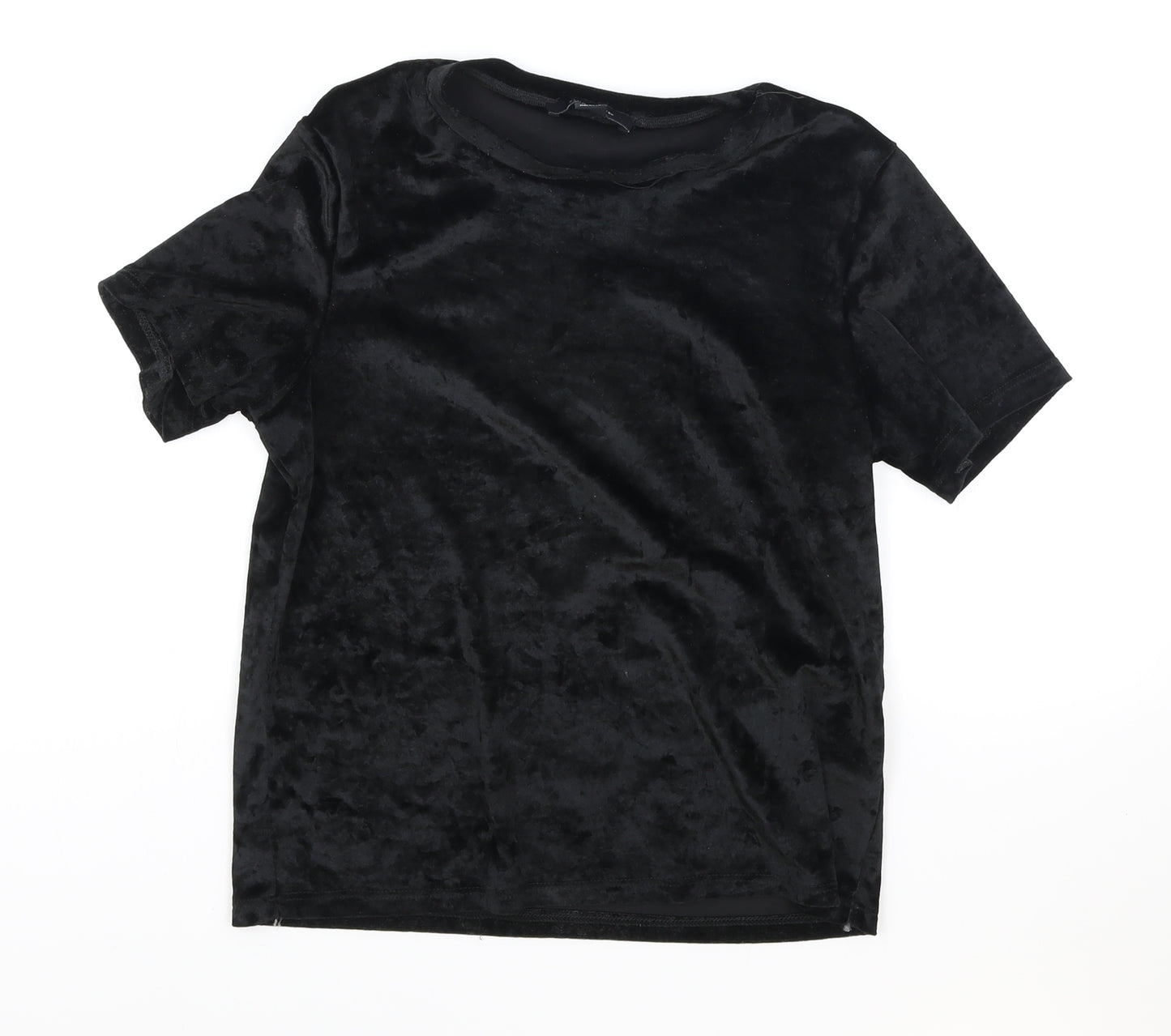 Atmosphere Womens Black Polyester Basic T-Shirt Size 8 Round Neck