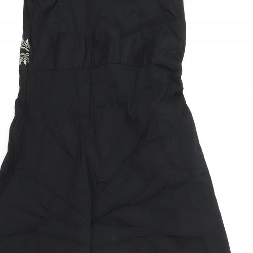 Atmosphere Womens Black Geometric Viscose Tank Dress Size 8 V-Neck Pullover
