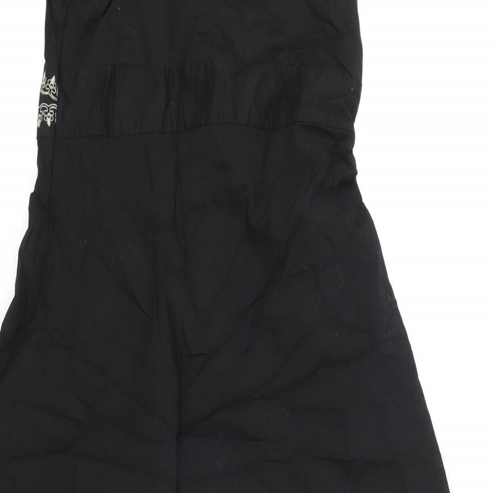 Atmosphere Womens Black Geometric Viscose Tank Dress Size 8 V-Neck Pullover