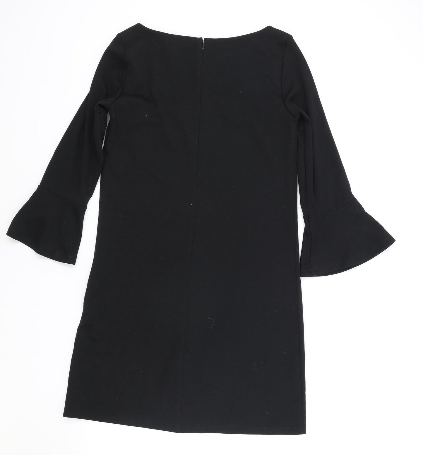 Gap Womens Black Polyester A-Line Size XS Boat Neck Zip