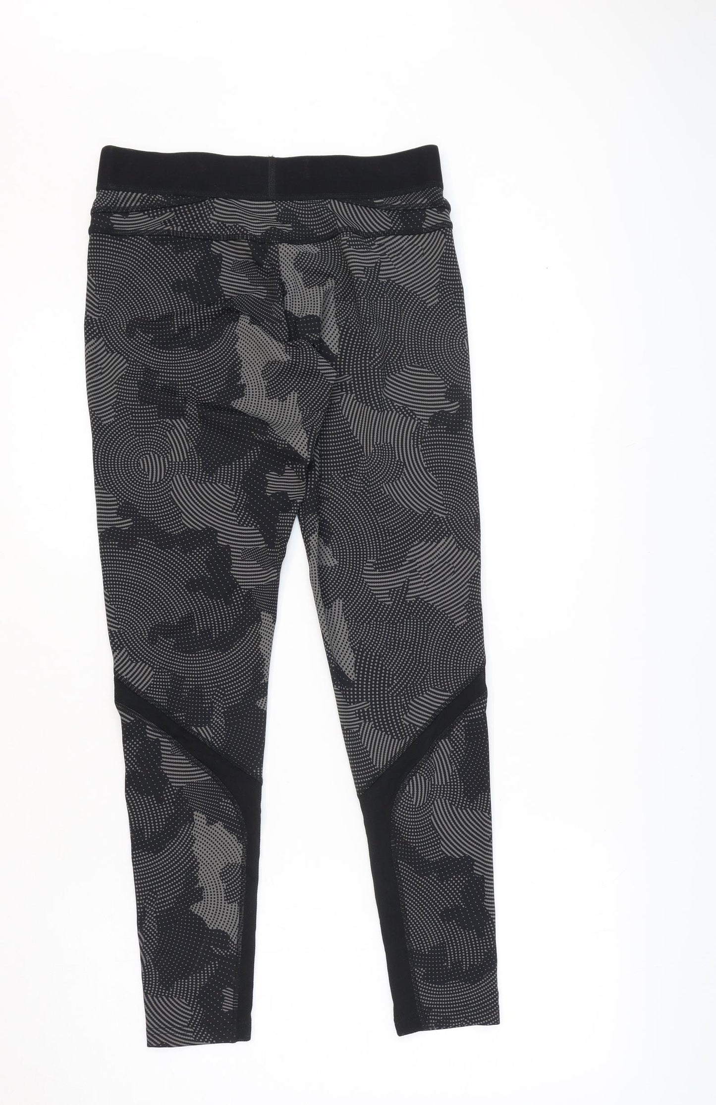 ASICS Womens Black Geometric Viscose Jogger Leggings Size M L36 in Athletic Pullover