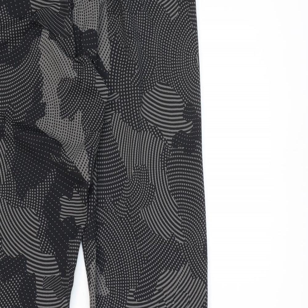 ASICS Womens Black Geometric Viscose Jogger Leggings Size M L36 in Athletic Pullover