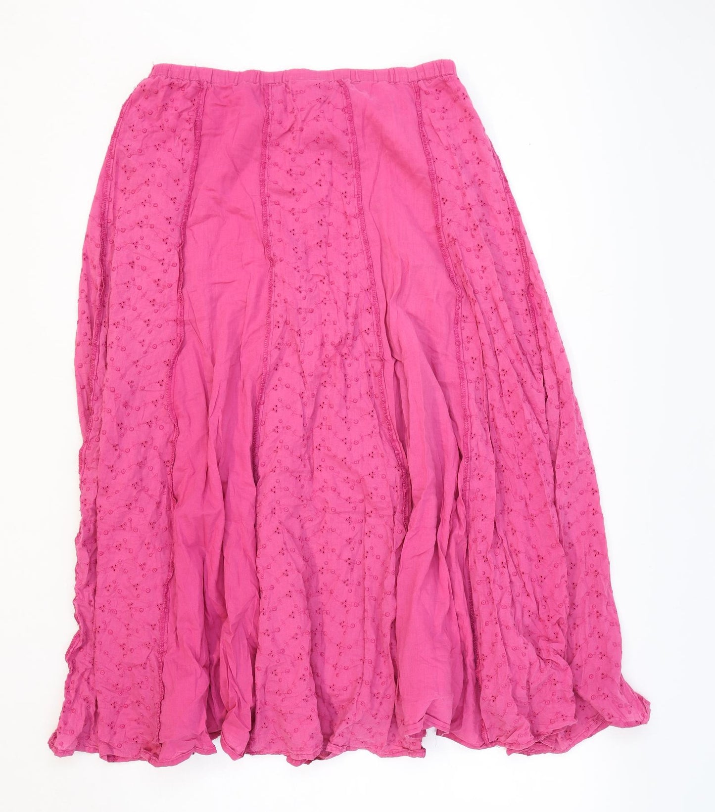Wallis Womens Pink Floral Cotton Peasant Skirt Size 10