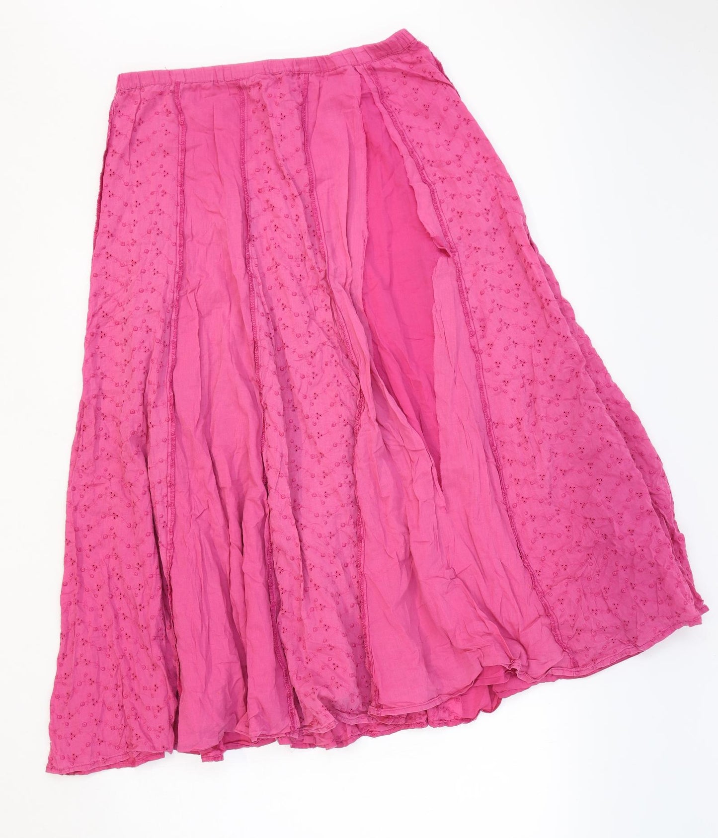 Wallis Womens Pink Floral Cotton Peasant Skirt Size 10