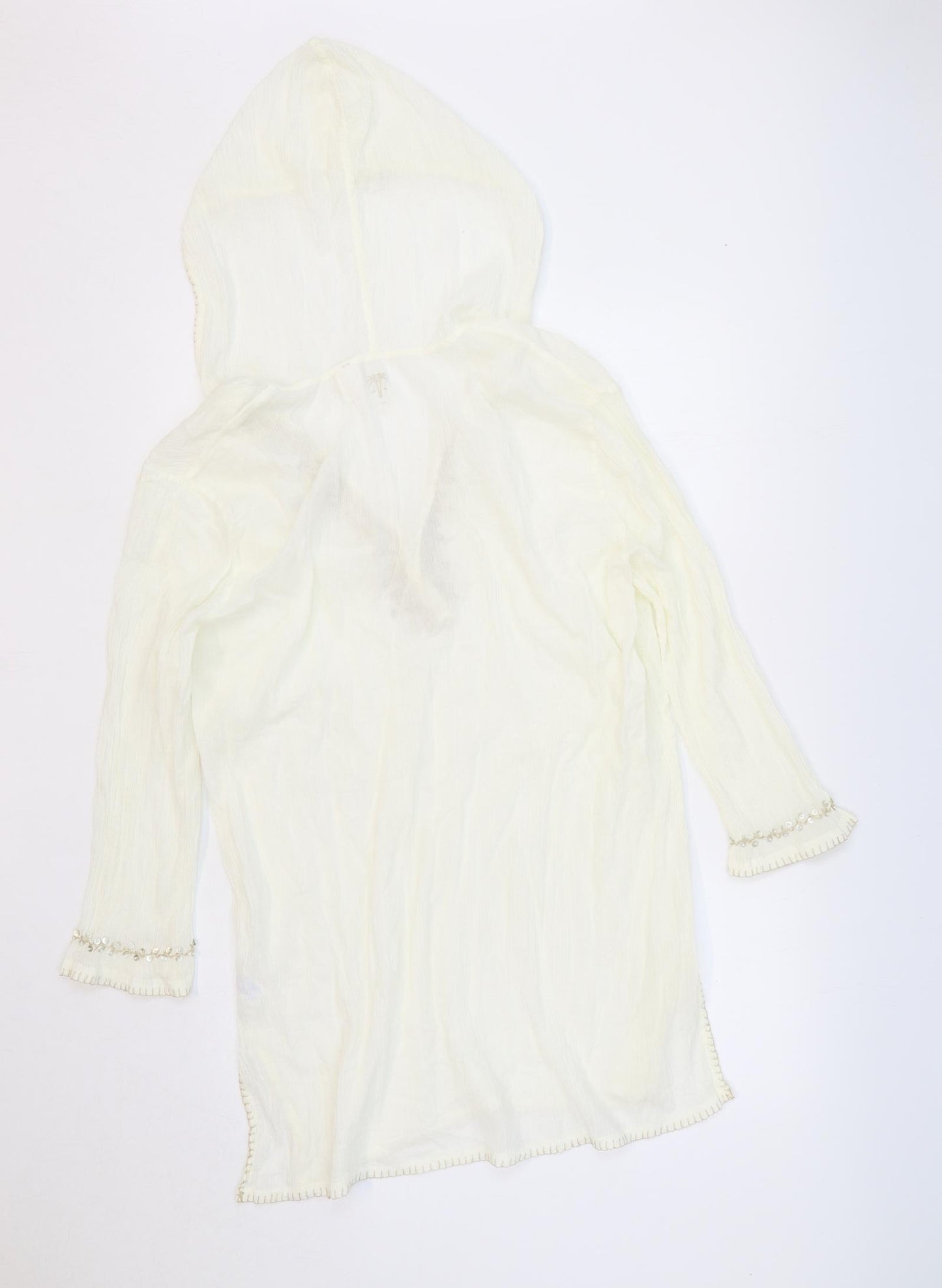 Gap Womens Ivory Cotton Tunic Blouse Size XL V-Neck