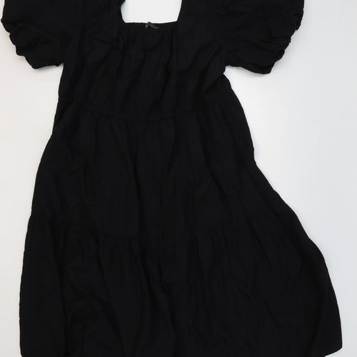 Marks and Spencer Womens Black Modal Fit & Flare Size 22 Square Neck Pullover