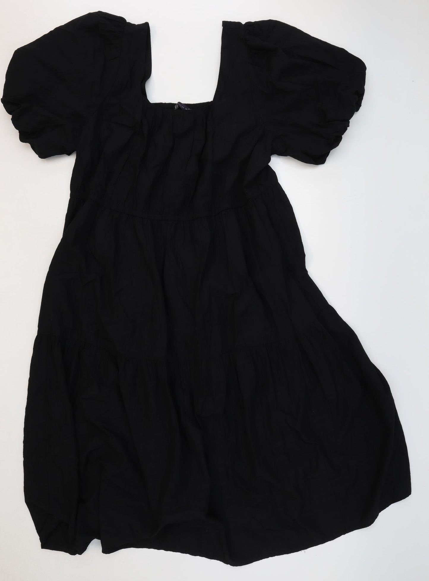 Marks and Spencer Womens Black Modal Fit & Flare Size 22 Square Neck Pullover