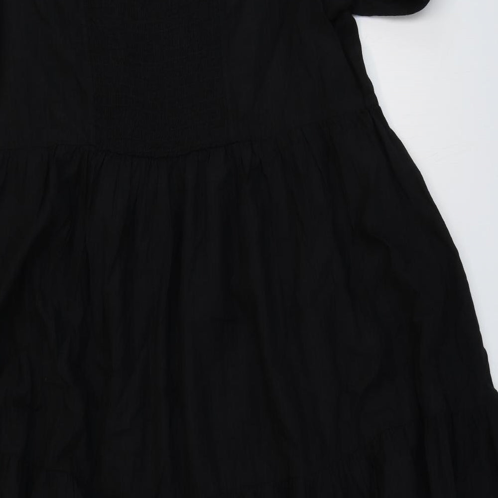 Marks and Spencer Womens Black Modal Fit & Flare Size 22 Square Neck Pullover