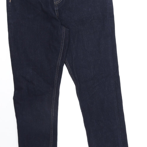 Preworn Womens Blue Cotton Skinny Jeans Size 32 in Regular Zip