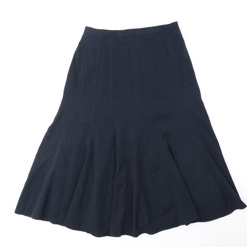 Paul Separates Womens Blue Polyester Swing Skirt Size 14 Zip