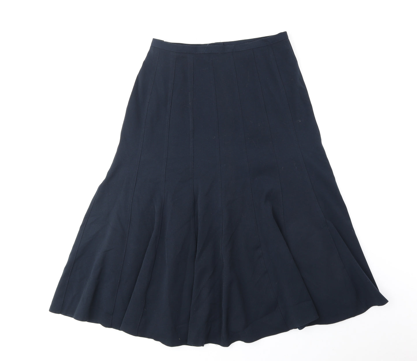 Paul Separates Womens Blue Polyester Swing Skirt Size 14 Zip