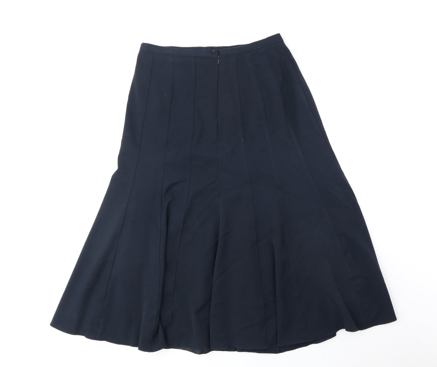 Paul Separates Womens Blue Polyester Swing Skirt Size 14 Zip