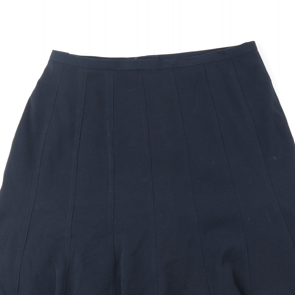 Paul Separates Womens Blue Polyester Swing Skirt Size 14 Zip