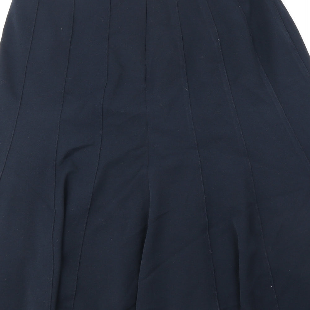 Paul Separates Womens Blue Polyester Swing Skirt Size 14 Zip