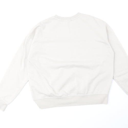 Primark Womens Beige Cotton Pullover Sweatshirt Size S Pullover - Wild