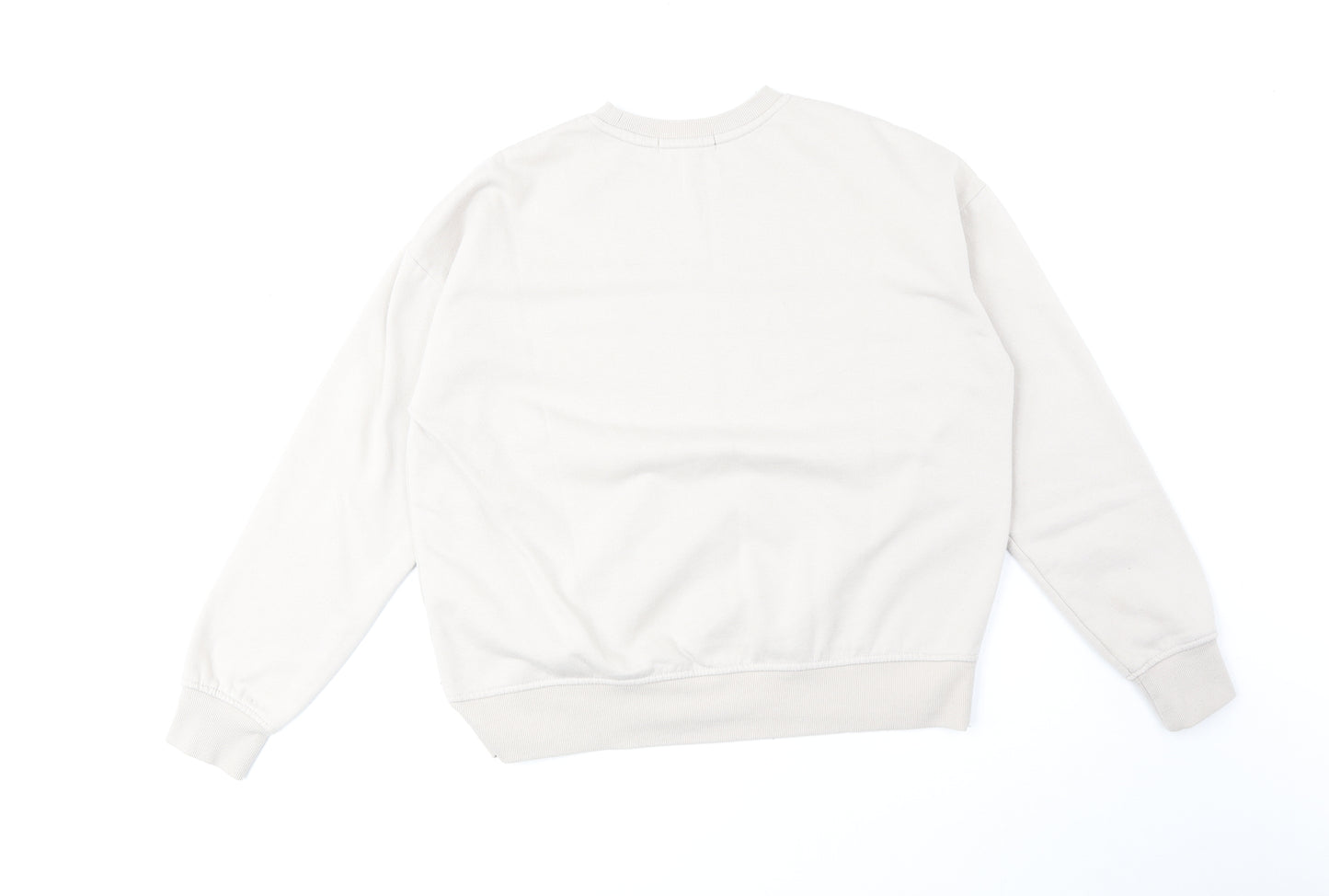 Primark Womens Beige Cotton Pullover Sweatshirt Size S Pullover - Wild