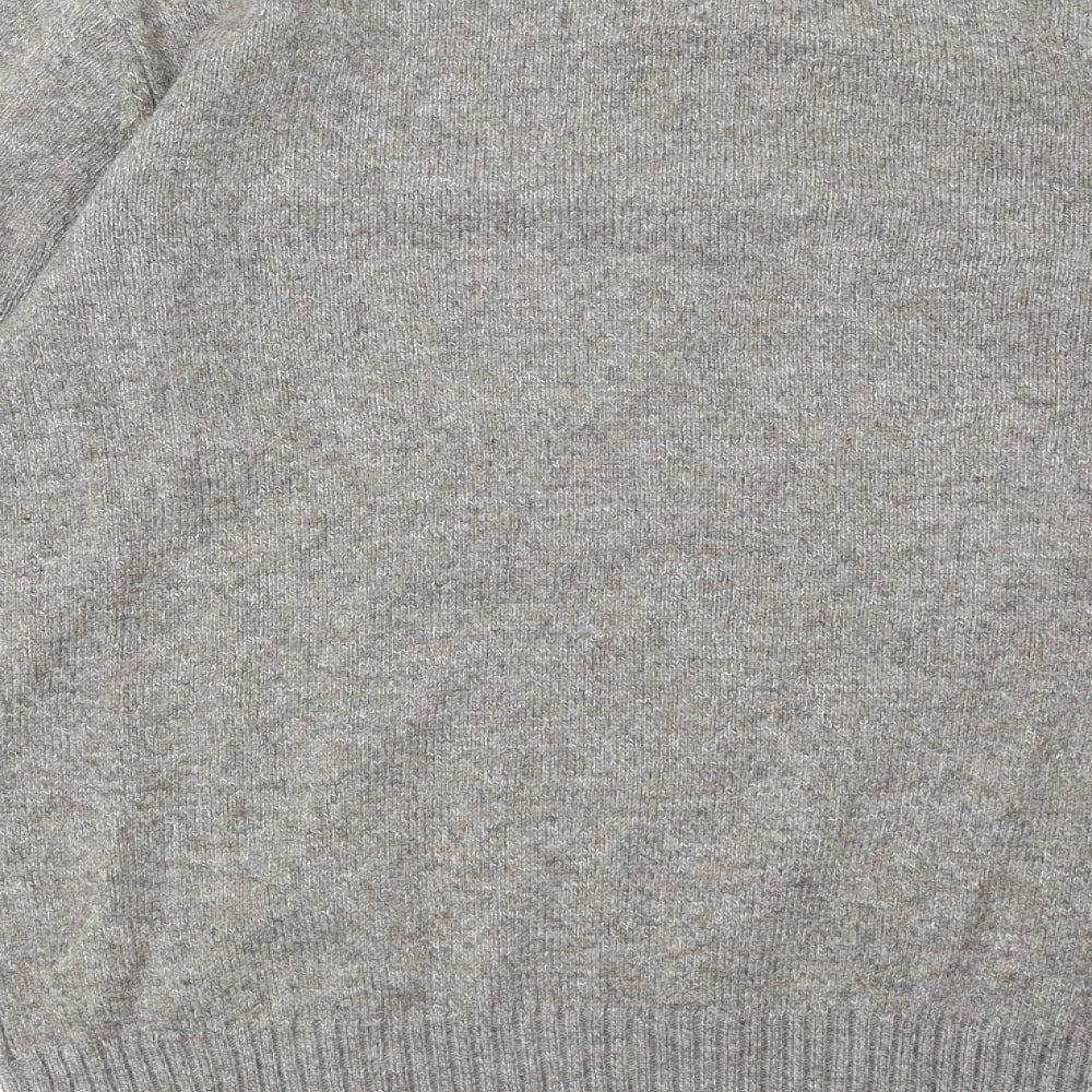 Preworn Mens Brown Round Neck Wool Pullover Jumper Size XS Long Sleeve