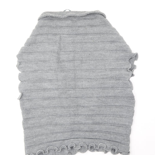 Preworn Womens Grey V-Neck Acrylic Cardigan Jumper Size M