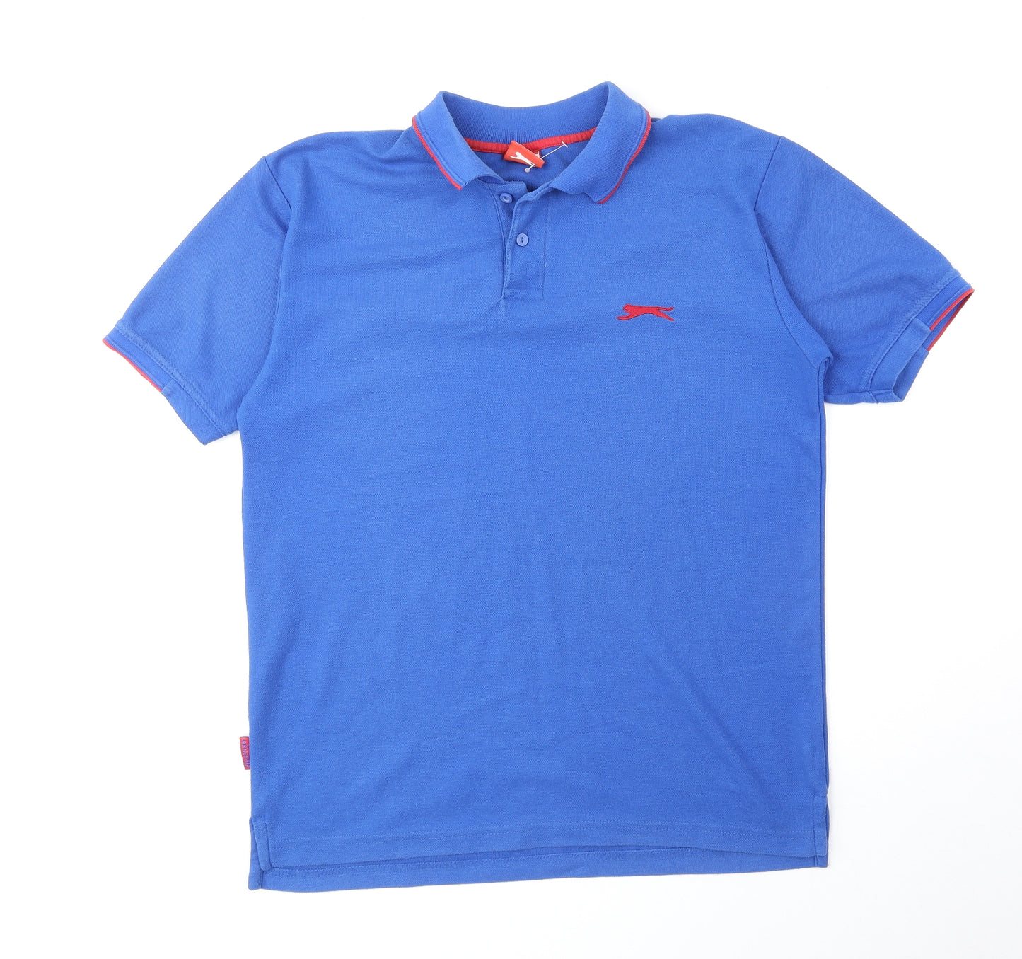 Slazenger Mens Blue Polyester Polo Size M Collared Pullover