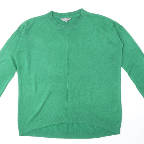 Principles Womens Green Round Neck Acetate Pullover Jumper Size 12