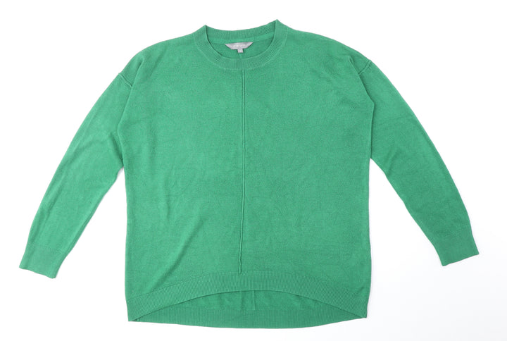 Principles Womens Green Round Neck Acetate Pullover Jumper Size 12